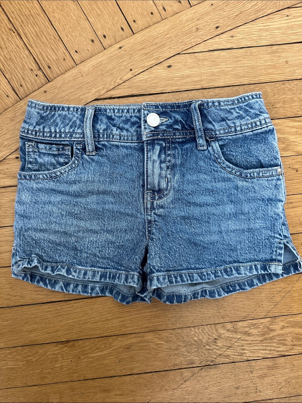 Classic Blue Denim girls Shorts - Casual Everyday Style